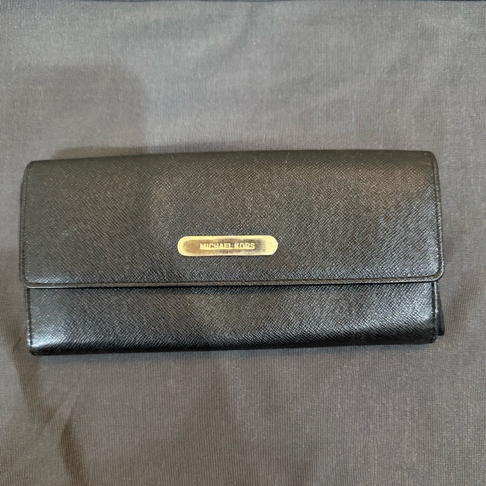 Michael Kors Black Women's Slim Long Wallet